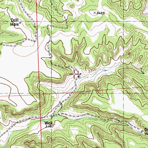 Topographic Map of 08N30E06CDBD01 Well, MT