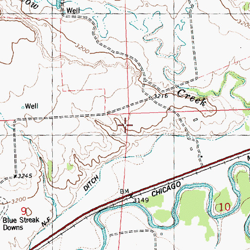 Topographic Map of 08N26E10BBBB01 Well, MT