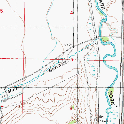 Topographic Map of 08N09W09BAAA01 Well, MT