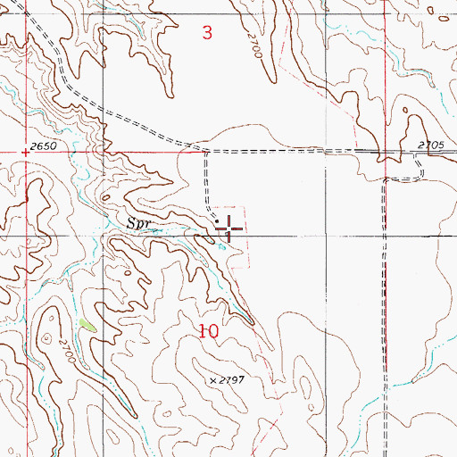 Topographic Map of 08N56E10AB__01 Well, MT