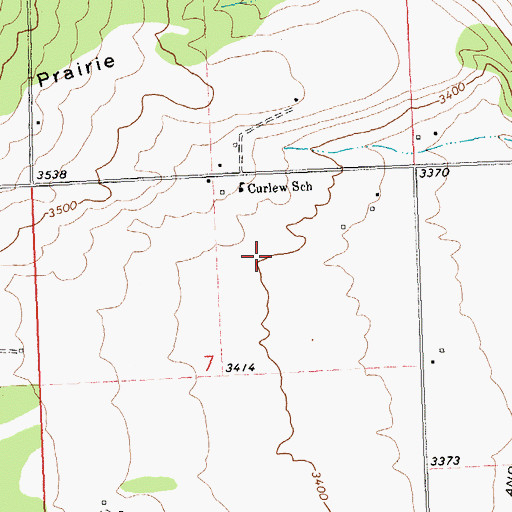 Topographic Map of 08N20W07AB__01 Well, MT