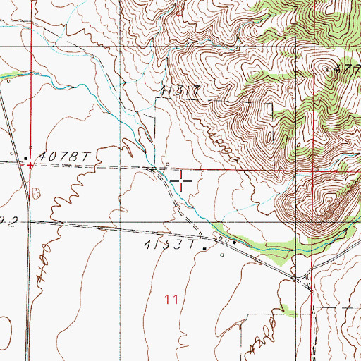 Topographic Map of 08N02E11AB__01 Well, MT