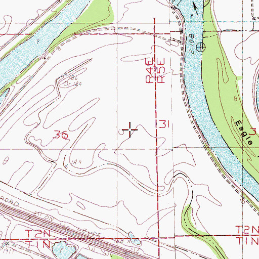 Topographic Map of Double Bend Bar School (historical), AR