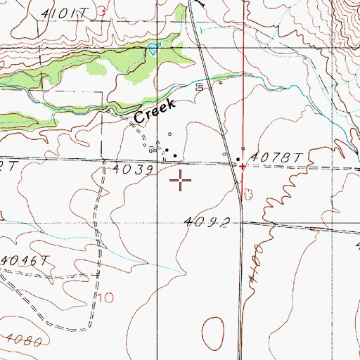 Topographic Map of 08N02E10AA__01 Well, MT