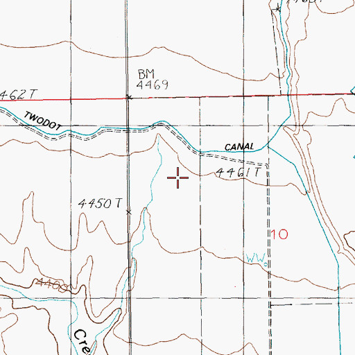 Topographic Map of 08N14E10B___01 Well, MT