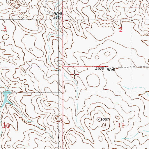 Topographic Map of 08N54E11BA__01 Well, MT
