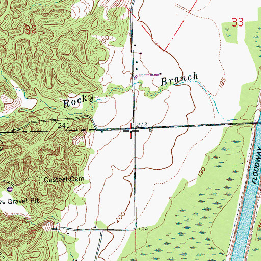 Topographic Map of Fairview School (historical), AR