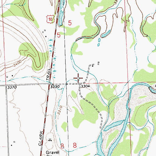 Topographic Map of 08N20W05DC__01 Well, MT