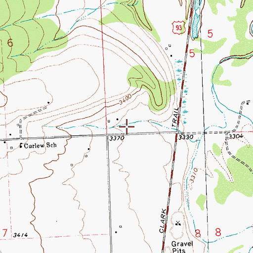 Topographic Map of 08N20W05CC__01 Well, MT