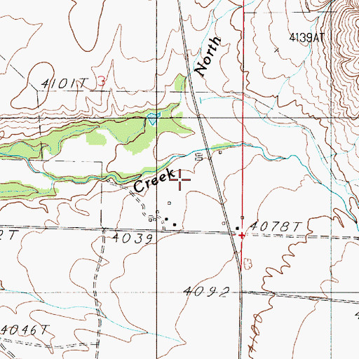 Topographic Map of 08N02E03DD__01 Well, MT
