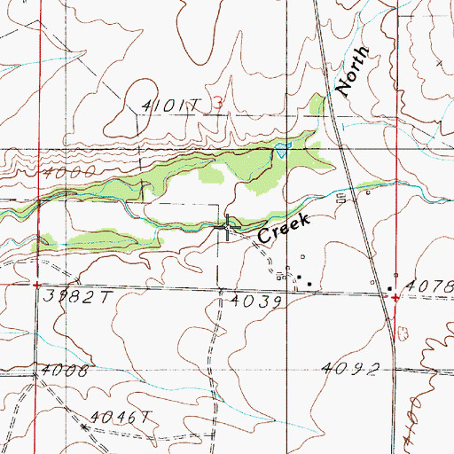 Topographic Map of 08N02E03DC__01 Well, MT