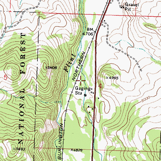 Topographic Map of 08N13W04BDAC01 Well, MT