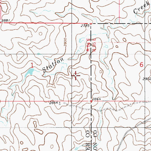 Topographic Map of 06N54E12BC__01 Well, MT