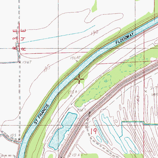 Topographic Map of New Hope Church (historical), AR