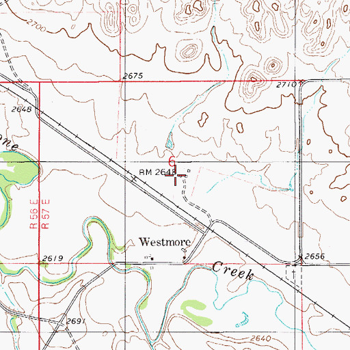 Topographic Map of 08N57E06DBCA01 Well, MT