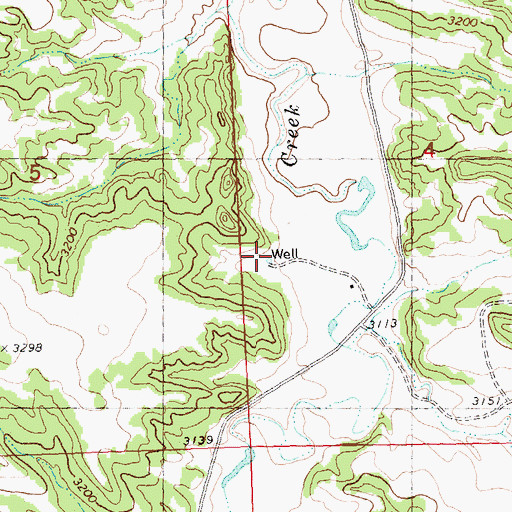Topographic Map of 08N28E04CBBA01 Well, MT