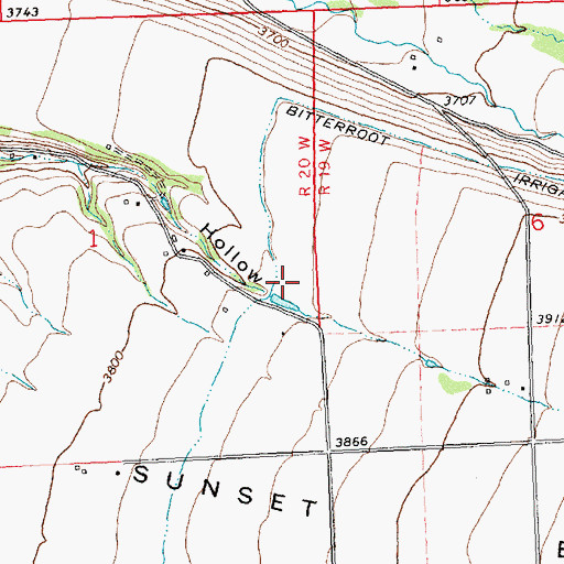 Topographic Map of 08N20W01DAAD01 Well, MT