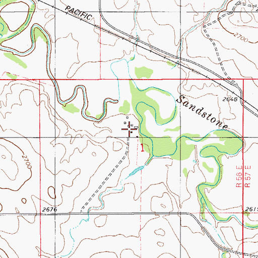 Topographic Map of 08N56E01CAAD01 Well, MT