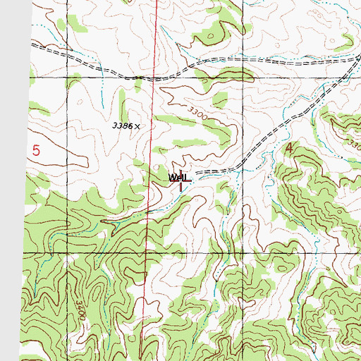 Topographic Map of 08N30E04BBDB01 Well, MT