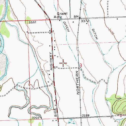 Topographic Map of 08N20W03BD__02 Well, MT