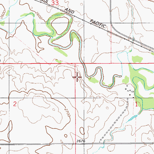 Topographic Map of 08N56E01BB__01 Well, MT