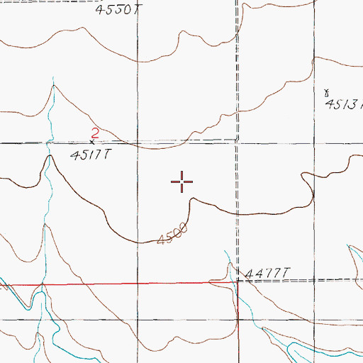 Topographic Map of 08N14E02DDBA01 Well, MT