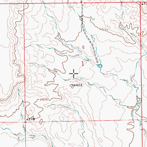 Topographic Map of 08N13E01____01 Well, MT