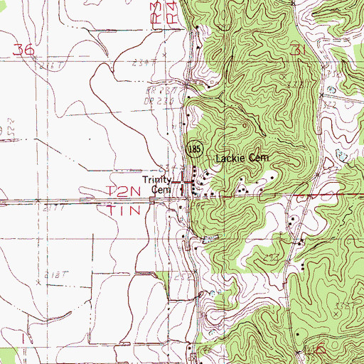 Topographic Map of Trinity Church (historical), AR