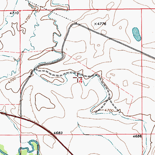 Topographic Map of 08N12E04____01 Well, MT