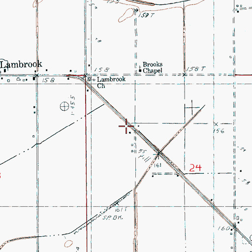 Topographic Map of Beach Tree Church (historical), AR