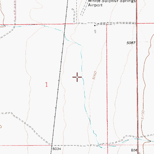 Topographic Map of 08N06E01A___01 Well, MT