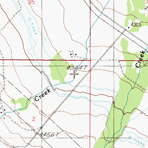 Topographic Map of 08N01W02AA__01 Well, MT