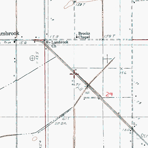 Topographic Map of Beach Tree School (historical), AR