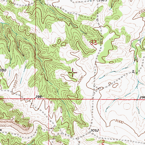 Topographic Map of 09N52E33DDBA01 Well, MT