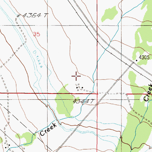Topographic Map of 09N01W35DD__01 Well, MT