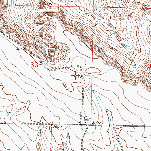 Topographic Map of 09N37E33DA__01 Well, MT