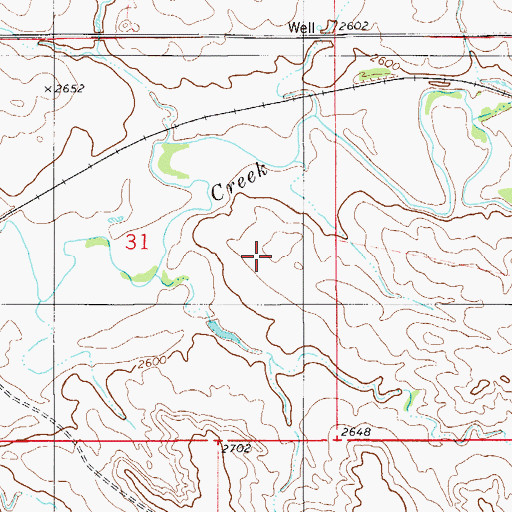 Topographic Map of 09N56E31DA__01 Well, MT
