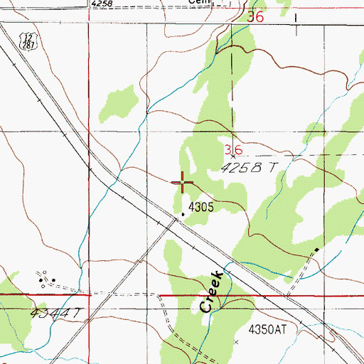 Topographic Map of 09N01W36CA__01 Well, MT