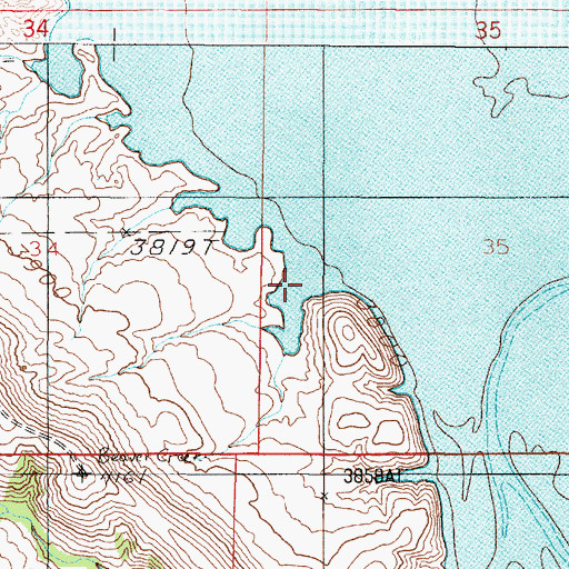 Topographic Map of 09N01E35CB__02 Well, MT