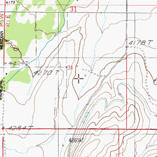 Topographic Map of 09N01E31DB__02 Well, MT