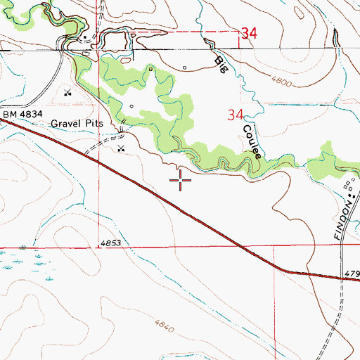 Topographic Map of 09N11E34C___01 Well, MT