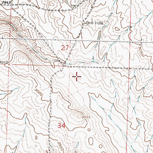 Topographic Map of 09N35E34AB__01 Well, MT