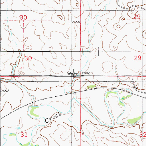 Topographic Map of 09N56E30DDDD01 Well, MT