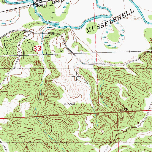 Topographic Map of 08N28E03AAB_01 Well, MT