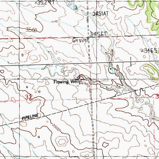 Topographic Map of 09N25E32ADAC01 Well, MT