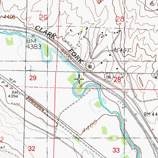 Topographic Map of 09N09W28CCDD01 Well, MT