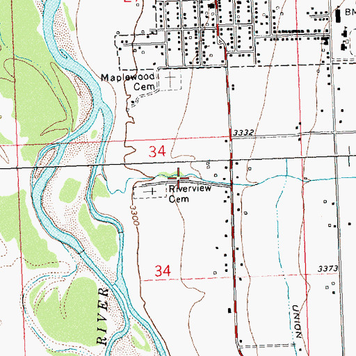 Topographic Map of 09N20W34AB__04 Well, MT