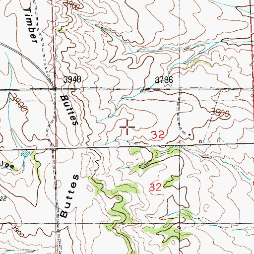 Topographic Map of 09N23E32BADC01 Well, MT