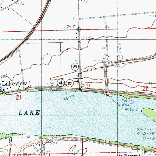 Topographic Map of Key Store (historical), AR