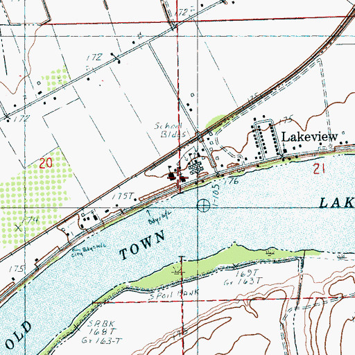 Topographic Map of Lake View Church, AR